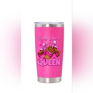 Pink 'Fight Like a Queen' Tumbler